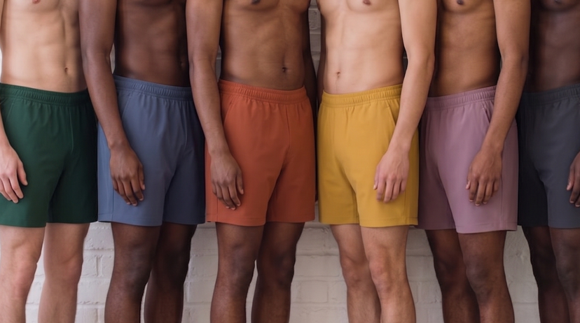 Shop solid color swim trunks — men in solid-color swim trunks